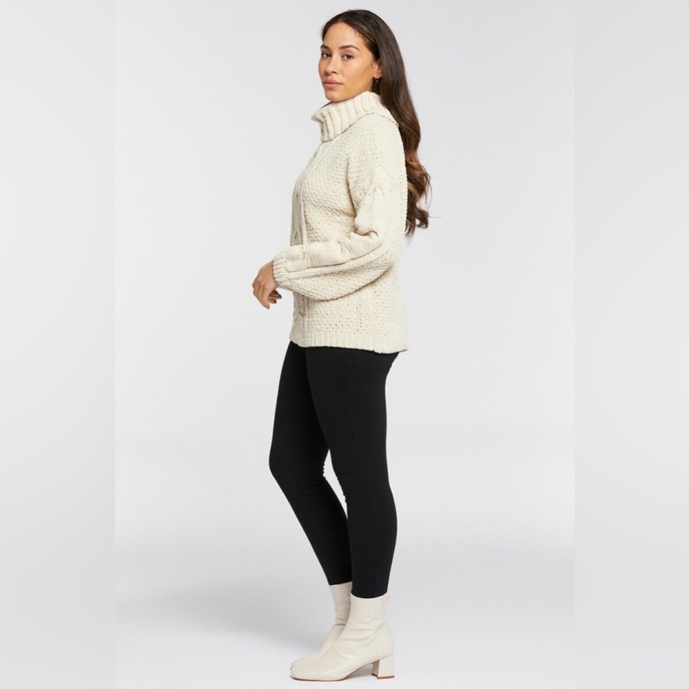Seven7 Cream Turtleneck Sweater